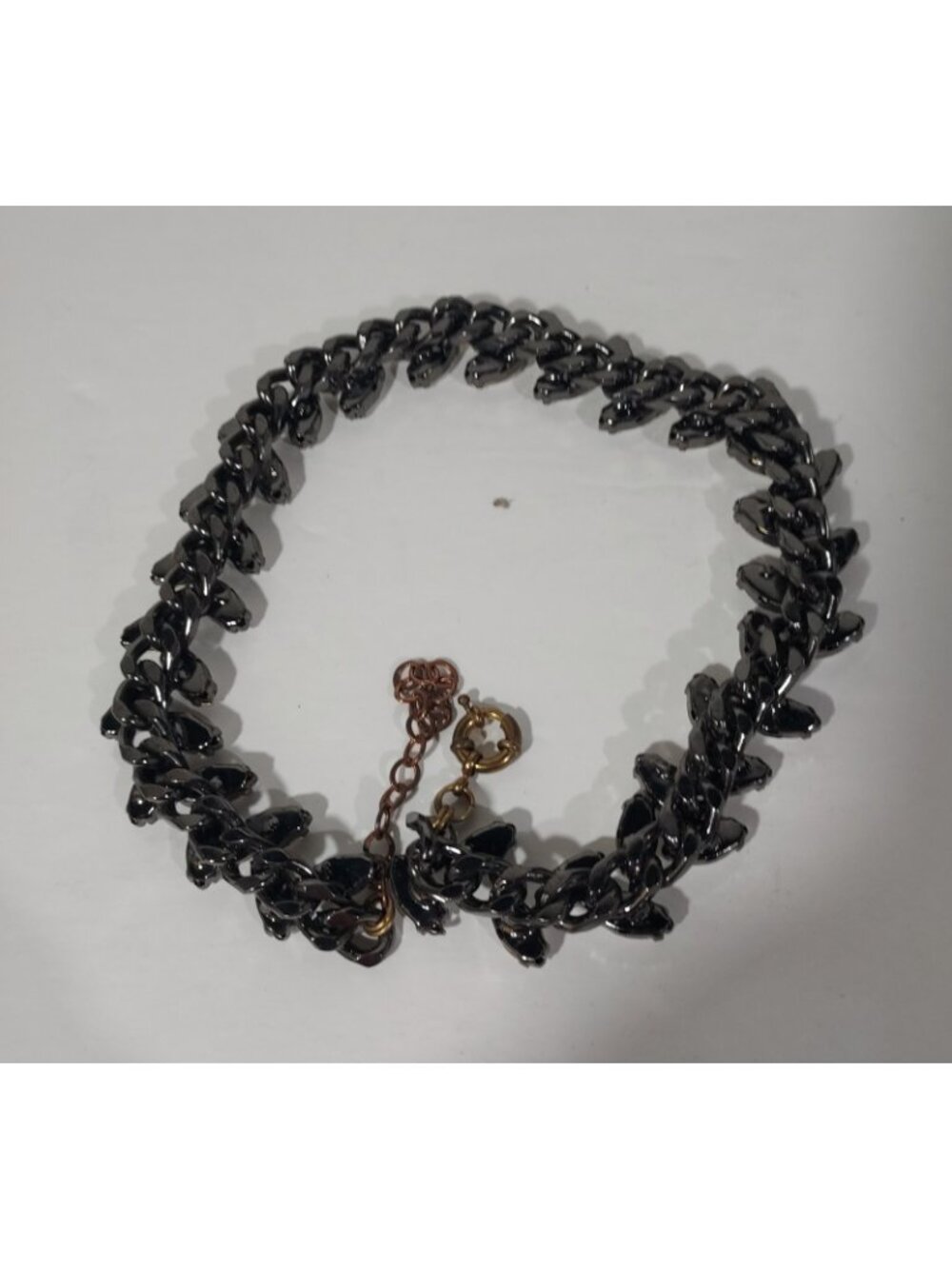 Wedding Statment Zara Heavy Prong Set Rhinestone Bling Neckless Black Back Chain - Picture 4 of 9